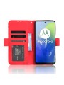 Калъф от еко кожа тип портмоне за Motorola Moto G04s - червен