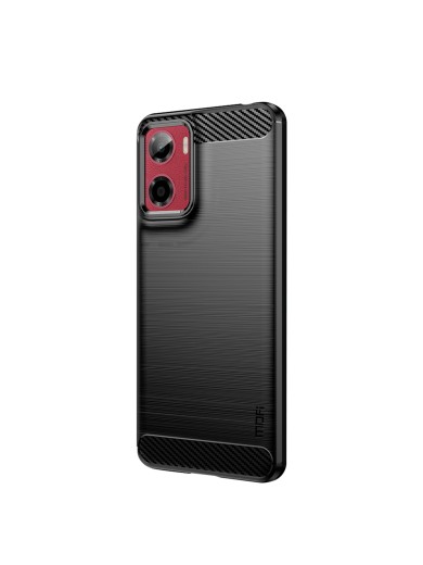 Мек предпазен гръб с текстура на карбонови влакна за Motorola Moto G05 - черен Мек предпазен гръб с текстура на карбонови влакна за Motorola Moto G05 - черен