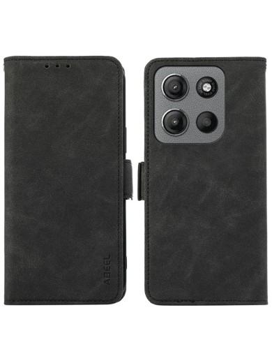 Калъф от еко кожа тип портмоне с RFID блокиране за Motorola Moto G05 - черен Калъф от еко кожа тип портмоне с RFID блокиране за Motorola Moto G05 - черен