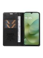 Калъф от еко кожа тип портмоне за Motorola Moto G06 - черен