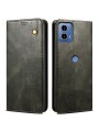 Калъф от еко кожа тип портмоне за Motorola Moto G24 Power - зелен