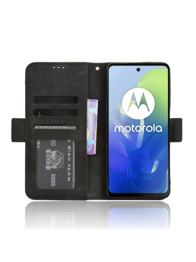 Калъф от еко кожа тип портмоне за Motorola Moto G24 Power - черен