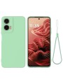 Предпазен удароустойчив силиконов гръб с каишка за Motorola Moto G35 - зелен