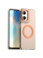 Предпазен гръб съвместим с MagSafe за Motorola Moto G35 - оранжев