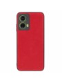 Устойчив на надраскване предпазен гръб от еко кожа за Motorola Moto G35 - червен