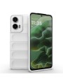 Противоплъзгащ предпазен гръб за Motorola Moto G35 - бял