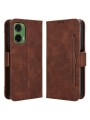 Калъф от еко кожа тип портмоне за Motorola Moto G35 - кафяв