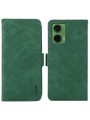 Калъф от еко кожа тип портмоне с RFID блокиране за Motorola Moto G35 - зелен