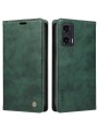 Калъф от еко кожа тип портмоне за Motorola Moto G35 - зелен