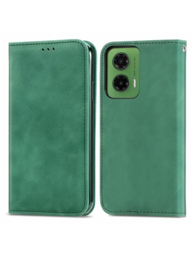 Калъф от еко кожа тип портмоне за Motorola Moto G35 - зелен Калъф от еко кожа тип портмоне за Motorola Moto G35 - зелен