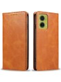Калъф от еко кожа тип портмоне за Motorola Moto G35 - кафяв