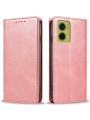 Калъф от еко кожа тип портмоне за Motorola Moto G35 - розов