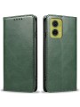 Калъф от еко кожа тип портмоне за Motorola Moto G35 - зелен