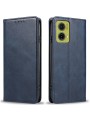 Калъф от еко кожа тип портмоне за Motorola Moto G35 - син