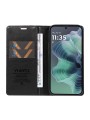 Калъф от еко кожа тип портмоне за Motorola Moto G35 - черен