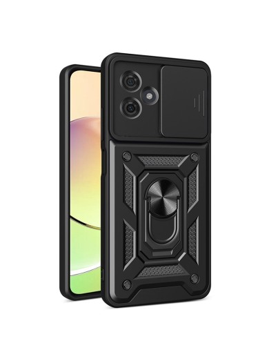 Удароустойчив предпазен гръб за Motorola Moto G54 - черен