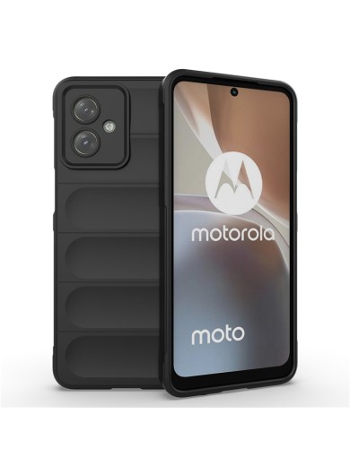 Противоплъзгащ предпазен гръб за Motorola Moto G54 - черен