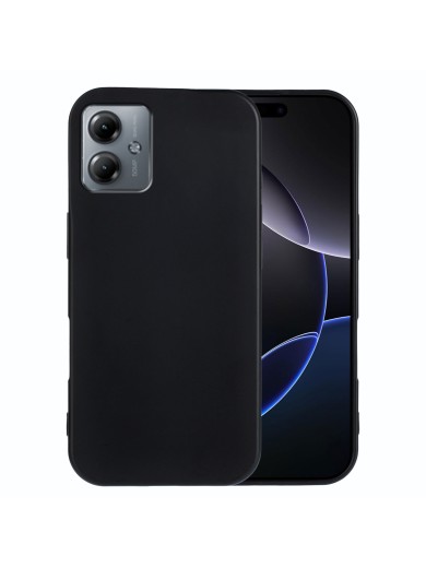 Мек матиран предпазен гръб за Motorola Moto G54 - черен
