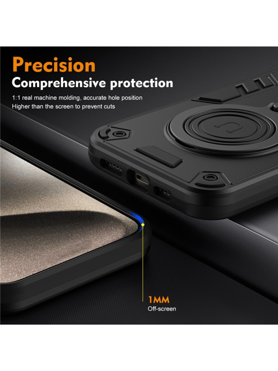 Удароустойчив предпазен гръб за Motorola Moto G55 - черен