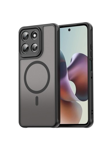 Предпазен гръб съвместим с MagSafe за Motorola Moto G56 - черен
