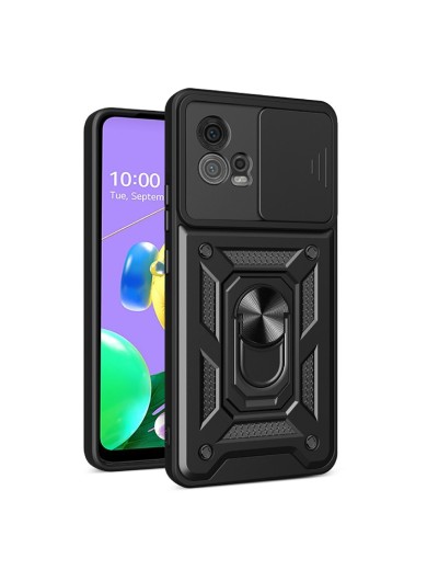 Удароустойчив предпазен гръб за Motorola Moto G72 - черен