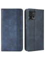 Калъф от еко кожа с ретро текстура тип портмоне за Motorola Moto G72 - син