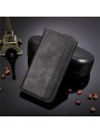 Калъф от еко кожа с ретро текстура тип портмоне за Motorola Moto G72 - черен