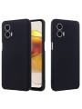 Предпазен устойчив на надраскване силиконов гръб с каишка за Motorola Moto G73 - черен