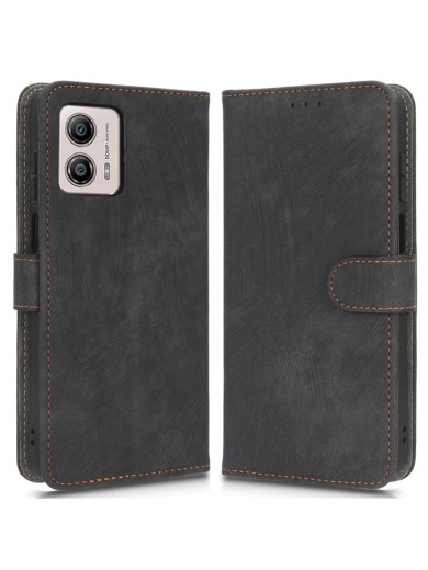 Калъф от еко кожа тип портмоне с RFID блокиране за Motorola Moto G73 - черен Калъф от еко кожа тип портмоне с RFID блокиране за Motorola Moto G73 - черен