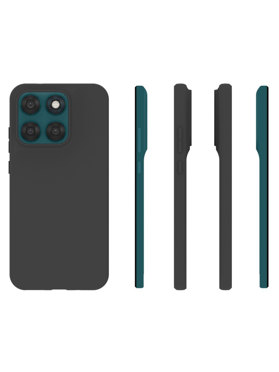 Матиран предпазен гръб за Motorola Moto G77 - черен