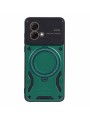 Удароустойчив предпазен гръб съвместим с MagSafe за Motorola Moto G84 - зелен