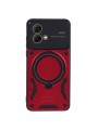 Удароустойчив предпазен гръб съвместим с MagSafe за Motorola Moto G84 - червен