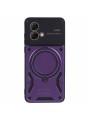 Удароустойчив предпазен гръб съвместим с MagSafe за Motorola Moto G84 - лилав