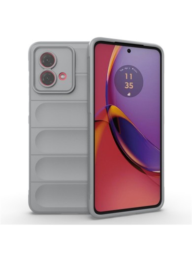 Противоплъзгащ предпазен гръб за Motorola Moto G84 - сив