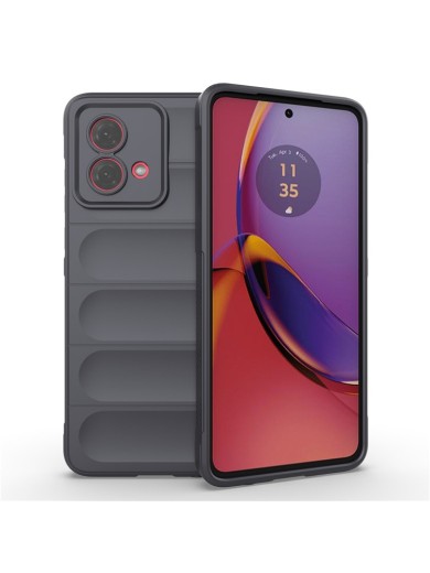 Противоплъзгащ предпазен гръб за Motorola Moto G84 - сив