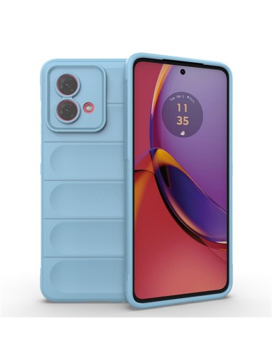 Противоплъзгащ предпазен гръб за Motorola Moto G84 - син