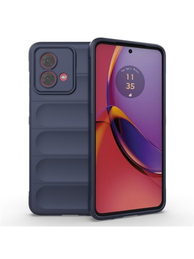 Противоплъзгащ предпазен гръб за Motorola Moto G84 - син