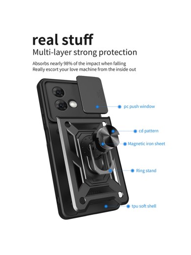 Удароустойчив предпазен гръб за Motorola Moto G84 - зелен