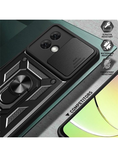 Удароустойчив предпазен гръб за Motorola Moto G84 - черен
