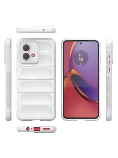 Противоплъзгащ предпазен гръб за Motorola Moto G84 - бял