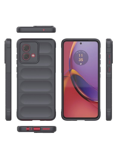 Противоплъзгащ предпазен гръб за Motorola Moto G84 - сив