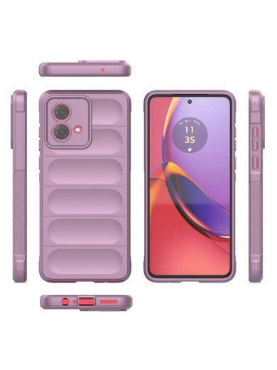 Противоплъзгащ предпазен гръб за Motorola Moto G84 - лилав