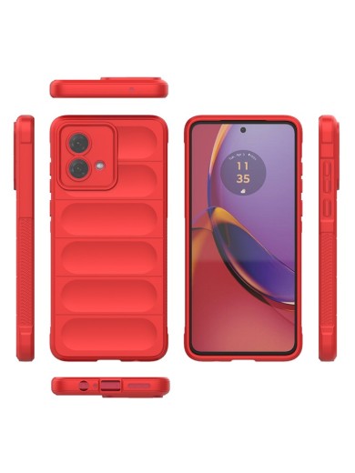 Противоплъзгащ предпазен гръб за Motorola Moto G84 - червен