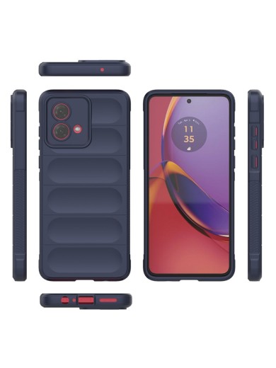 Противоплъзгащ предпазен гръб за Motorola Moto G84 - син