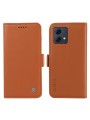 Калъф за телефон от еко кожа тип портмоне за Motorola Moto G84 - кафяв
