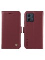 Калъф за телефон от еко кожа тип портмоне за Motorola Moto G84 - червен