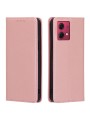 Калъф от еко кожа тип портмоне за Motorola Moto G84 - розов