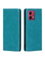 Калъф от еко кожа тип портмоне за Motorola Moto G84 - син
