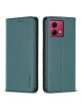 Калъф от еко кожа тип портмоне за Motorola Moto G84 - зелен