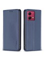 Калъф от еко кожа тип портмоне за Motorola Moto G84 - син